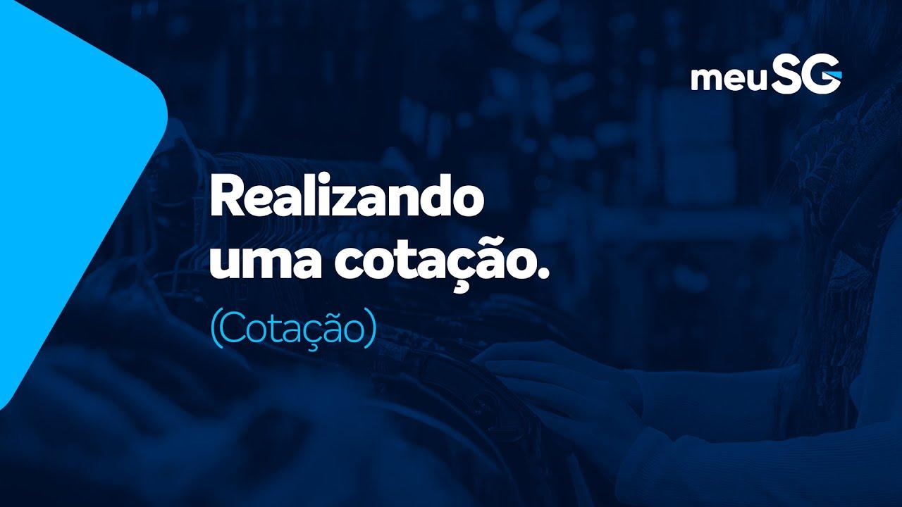 Realizando uma Cotação Realizando uma Cotação